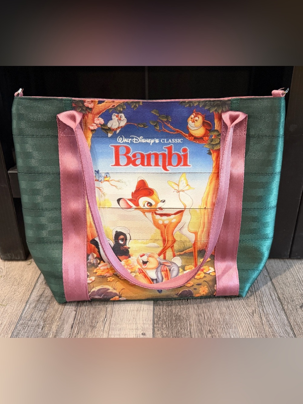 🦌NWT Harvey’s Disney Bambi Pink & Teal Tote.